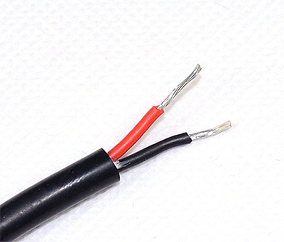 玄色2芯0.5平方耐高温硅胶护套线